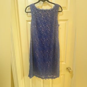 Blue lace layered dress